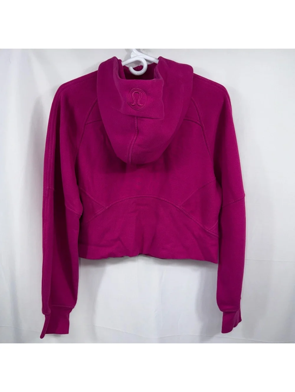 Lululemon Women’s XS/S Pink Half Zip Cropped Scuba Hoodie Gold Zip
